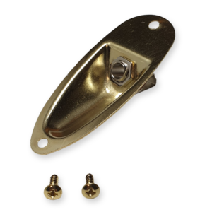 Fleor output jack plate, inclusief connector, brass