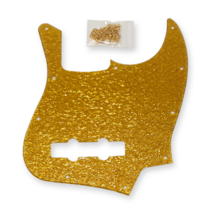 Fleor Jazz Bass slagplaat gold sparkle, incl. schroeven