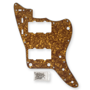 Fleor jazzmaster slagplaat 4-ply gold pearl, incl. schroeven