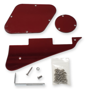Fleor Les Paul slagplaat set 1-ply red mirror