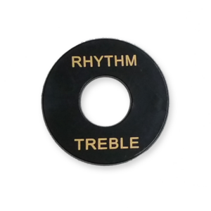 Fleor switch plate rhythm / treble, zwart