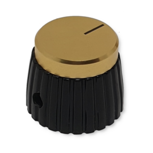 Marshall style knop, universeel, black-gold