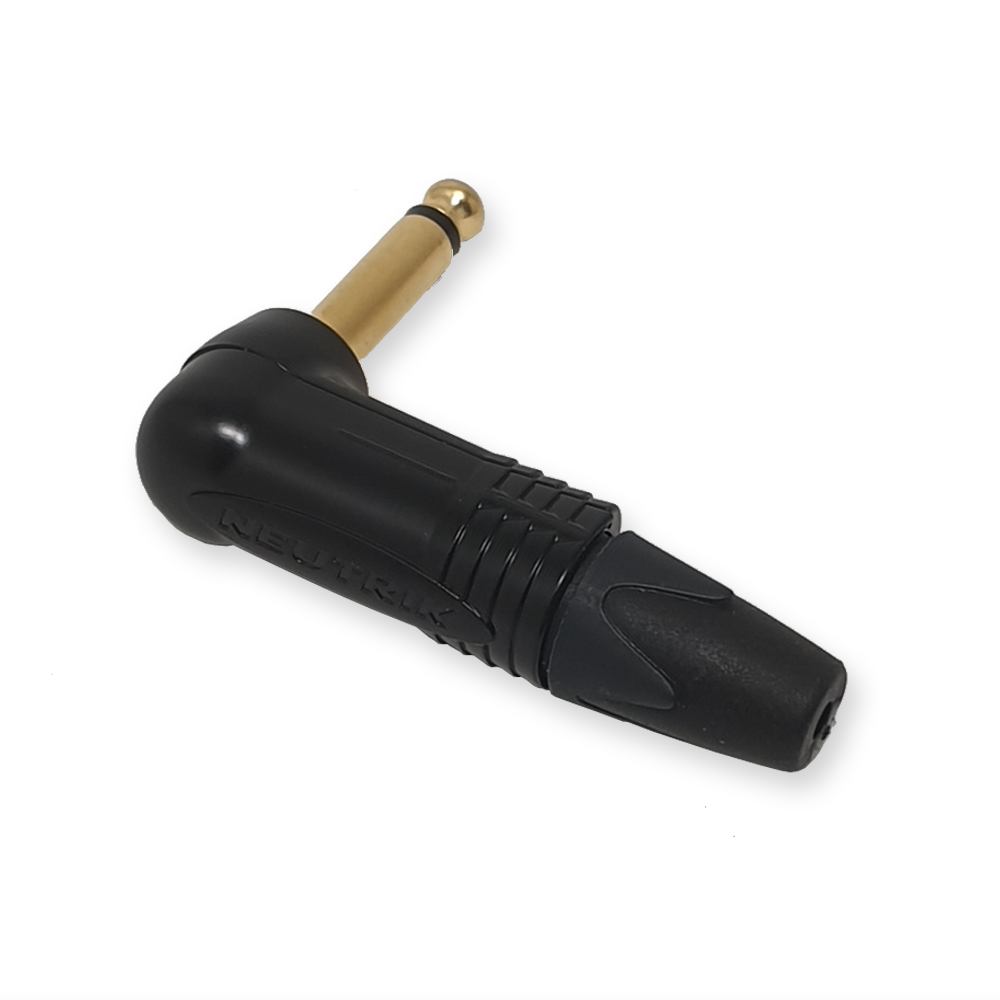 Neutrik NP2RXB 6,3 mm jack plug, mono, haaks
