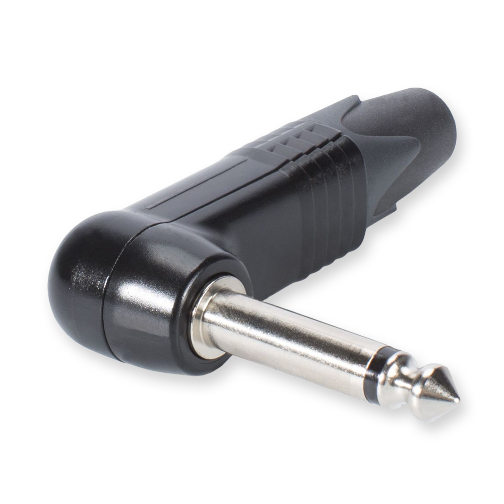Neutrik NP2RXBAG 6,3 mm jack plug, mono, haaks