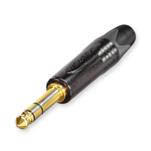 Neutrik NP3X-B 6,3 mm jack plug, stereo, recht