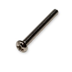Fleor humbucker pickup schroeven, 26 x 3 mm, nickel 6 st.