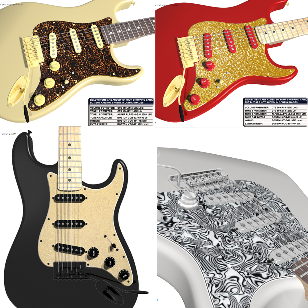 Configureerbare stratocaster slagplaat, SSS model
