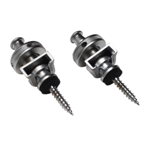 Schaller straplocks set, satinchrome 14010301