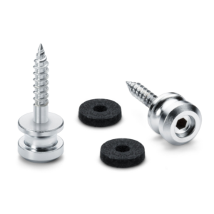 Schaller straplock buttons set, 22 mm, satin chrome 24030300
