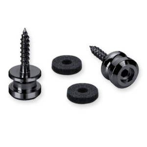 Schaller straplock buttons set, 18 mm, blackchrome 24060400