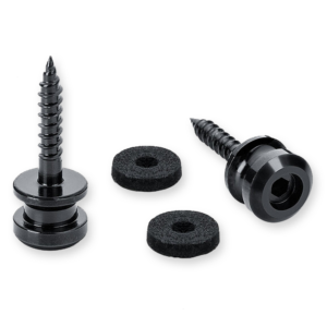 Schaller straplock buttons set, 22 mm, blackchrome 24030400