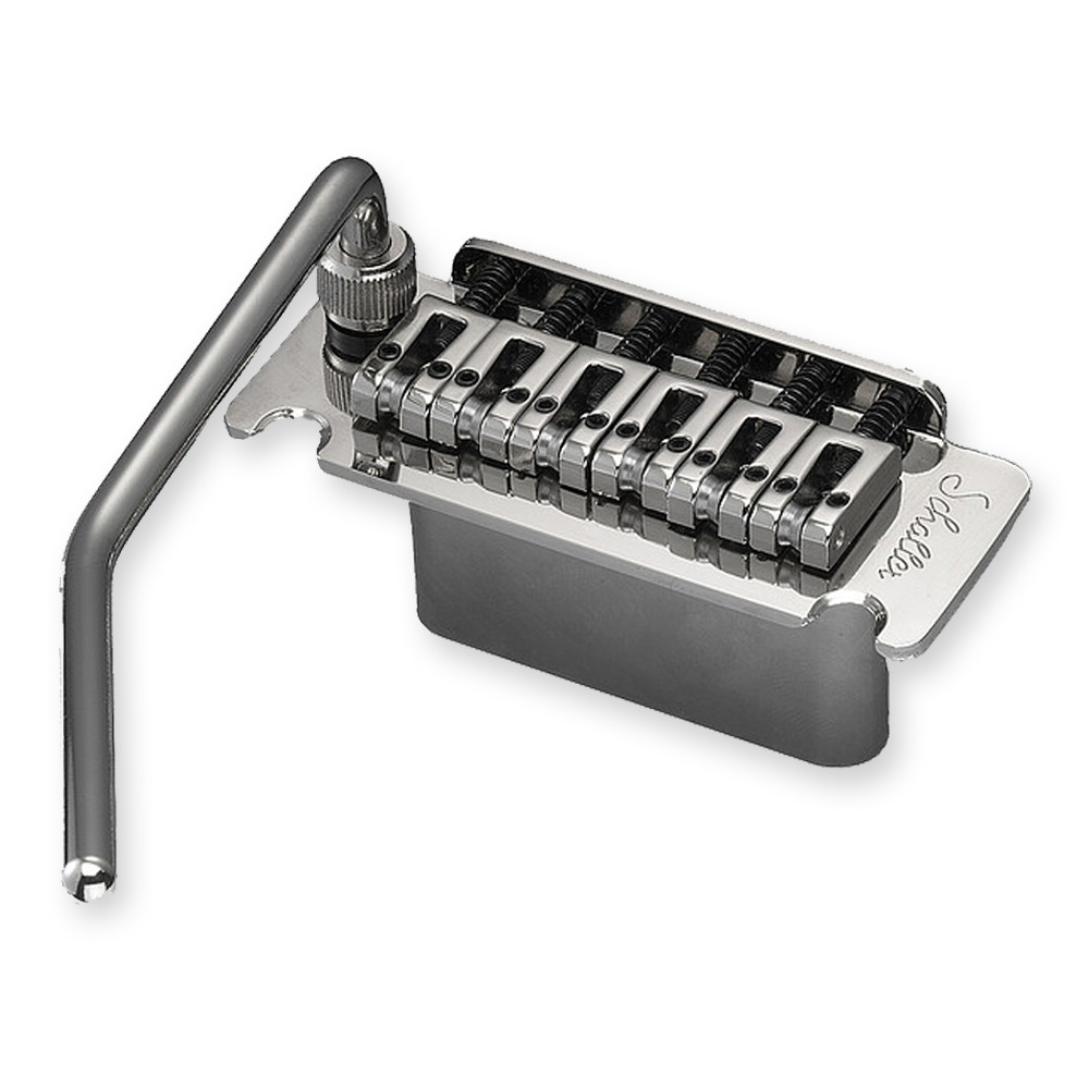 Schaller vintage tremolo set, 37 mm blok, nickel