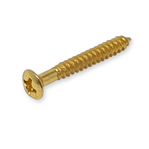 Fleor single coil pickup schroeven, 25 x 2,6 mm, gold 6 st.