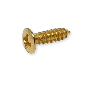 Fleor slagplaat schroeven, 12 x 3 mm, gold 20 st.