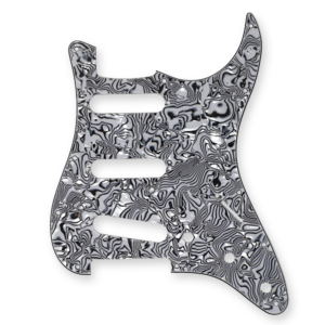 Fleor stratocaster slagplaat black/white shell