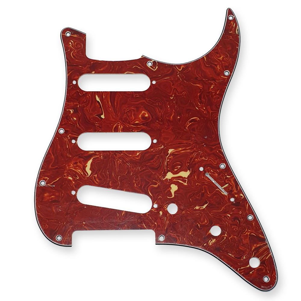 Fleor stratocaster slagplaat red turtle, 3 x single coil