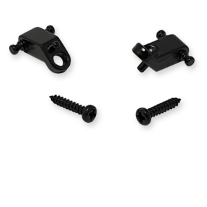 Fleor snaargeleiders roller model, angled, 2 stuks, zwart
