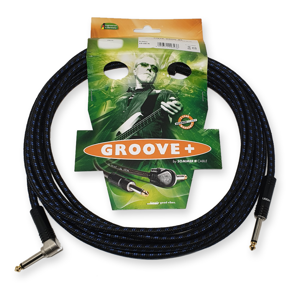 Sommer instrument kabel CQJZ-BL tweed blue 6 mtr