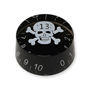Speed knop, voor volume of tone regelaar, zwart met skull print