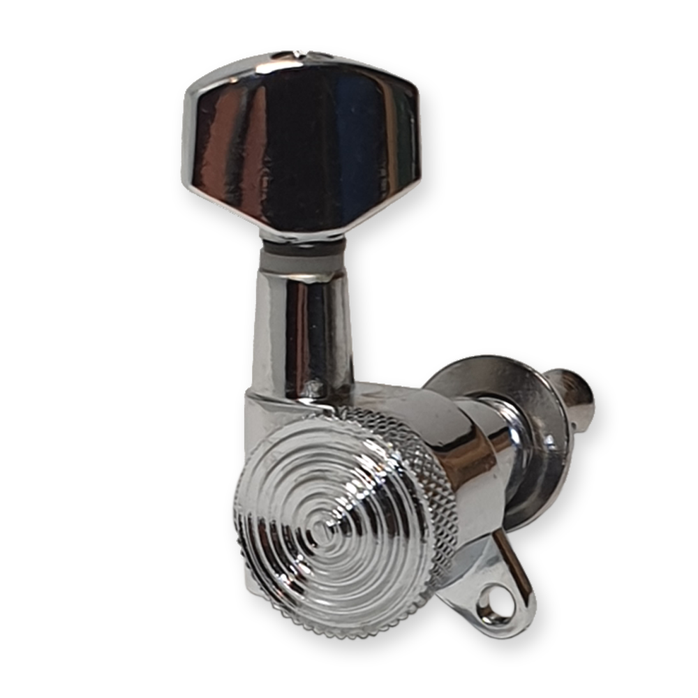 Fleor stemmechanieken set, chrome, string lock, 6-in-lijn