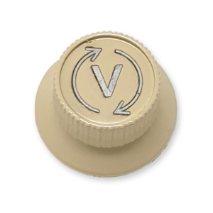 Stratocaster bell volume knop, metaal, cream