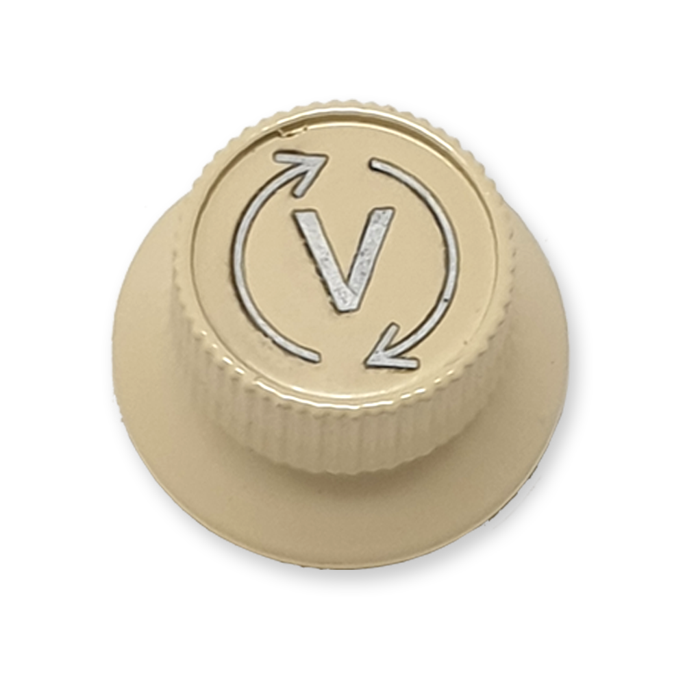 Stratocaster bell volume knop, metaal, cream