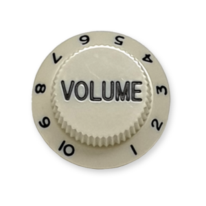 Stratocaster bell knop, volume, mint green met zwarte tekst