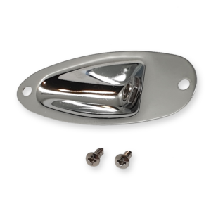 Fleor output jack plate, inclusief connector, chrome