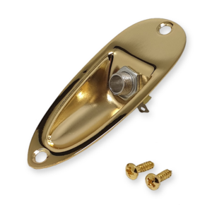 Fleor output jack plate, inclusief connector, gold