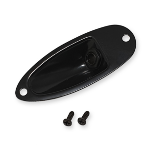 Fleor output jack plate, inclusief connector, zwart
