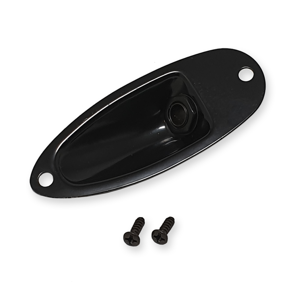 Fleor output jack plate, inclusief connector, zwart