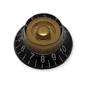 Stratocaster bell knop, universeel, zwart/goud