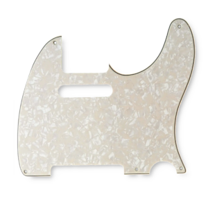 MusicLily MX1410 telecaster slagplaat 5-hole STD 4-ply aged white pearl