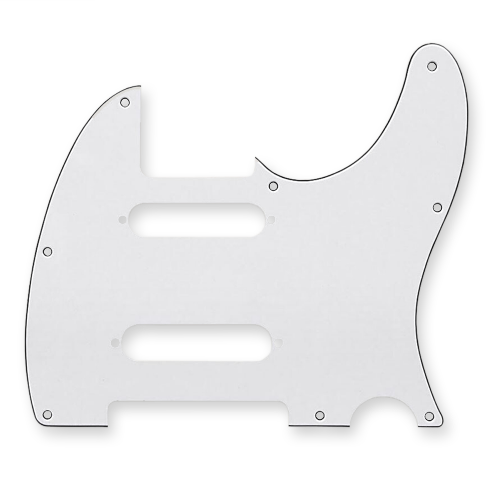 Fleor telecaster slagplaat TST 3-ply white