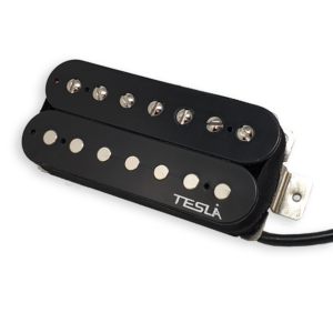 Tesla Plasma-71 humbucker pickup, 7-string, zwart, neck