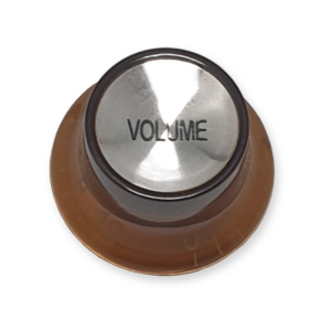 Top hat knop, voor volume regelaar, amber
