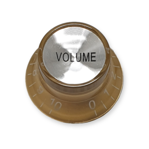 Top hat knop, voor volume regelaar, gold