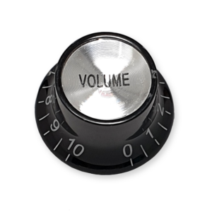 Top hat knop, voor volume regelaar, zwart